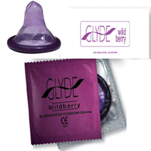 Glyde Flavoured Condoms Bulk 100 - Wildberry